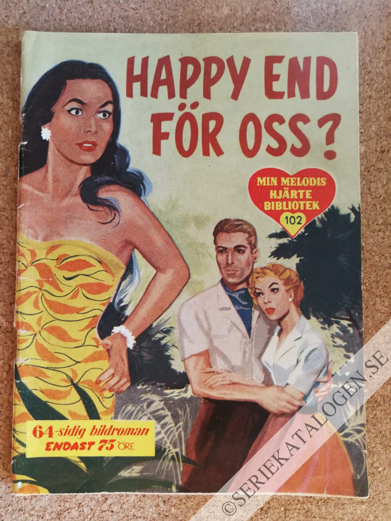 Framsida på Min melodis hjärtebibliotek Happy end för oss? (1958)