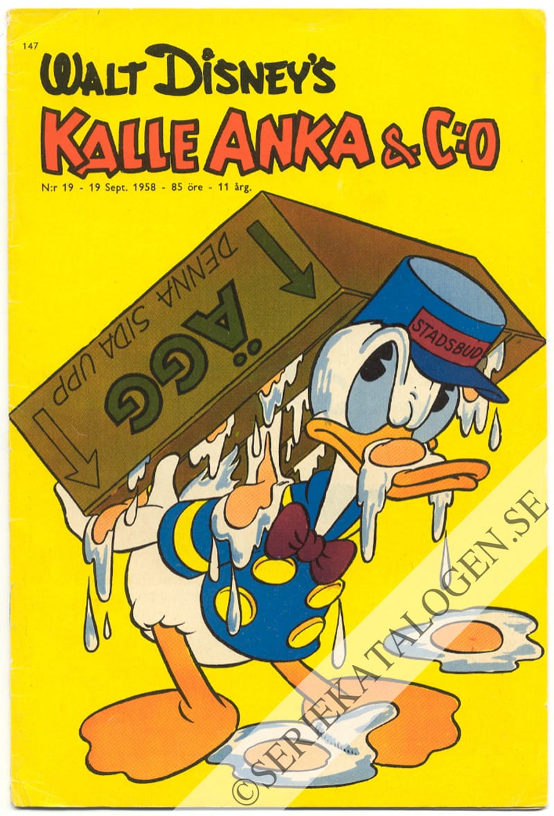Framsida på Kalle Anka & C:o #19 (1958)