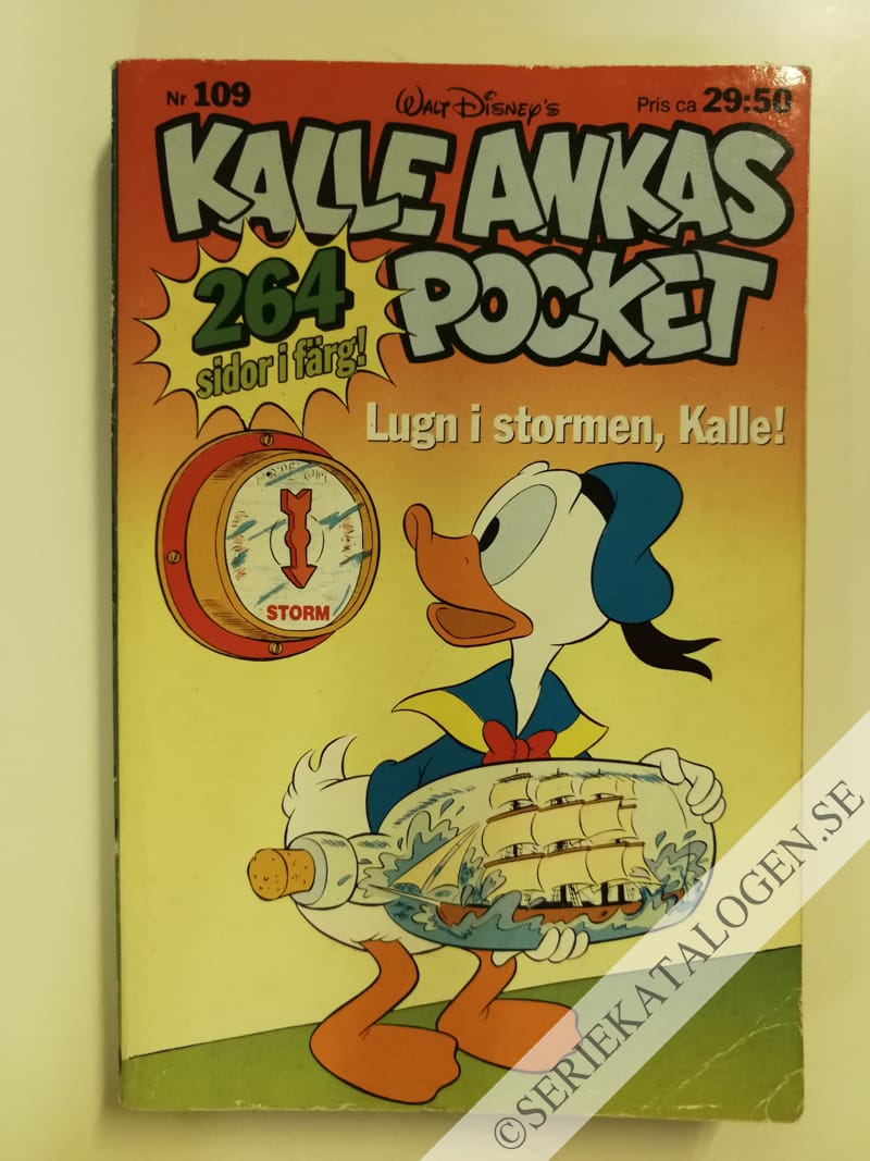 Framsida på Kalle Ankas pocket #109 - Lugn i stormen, Kalle! (1989)