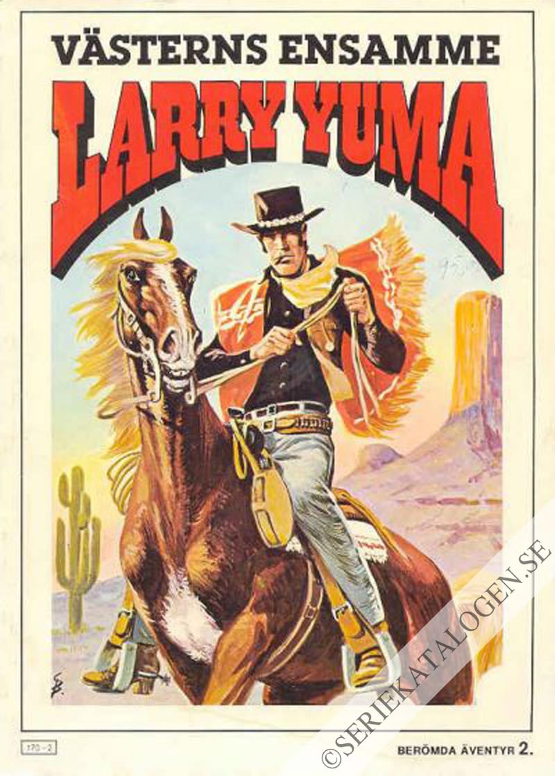 Framsida på Berömda äventyr Västerns ensamme Larry Yuma (1978)
