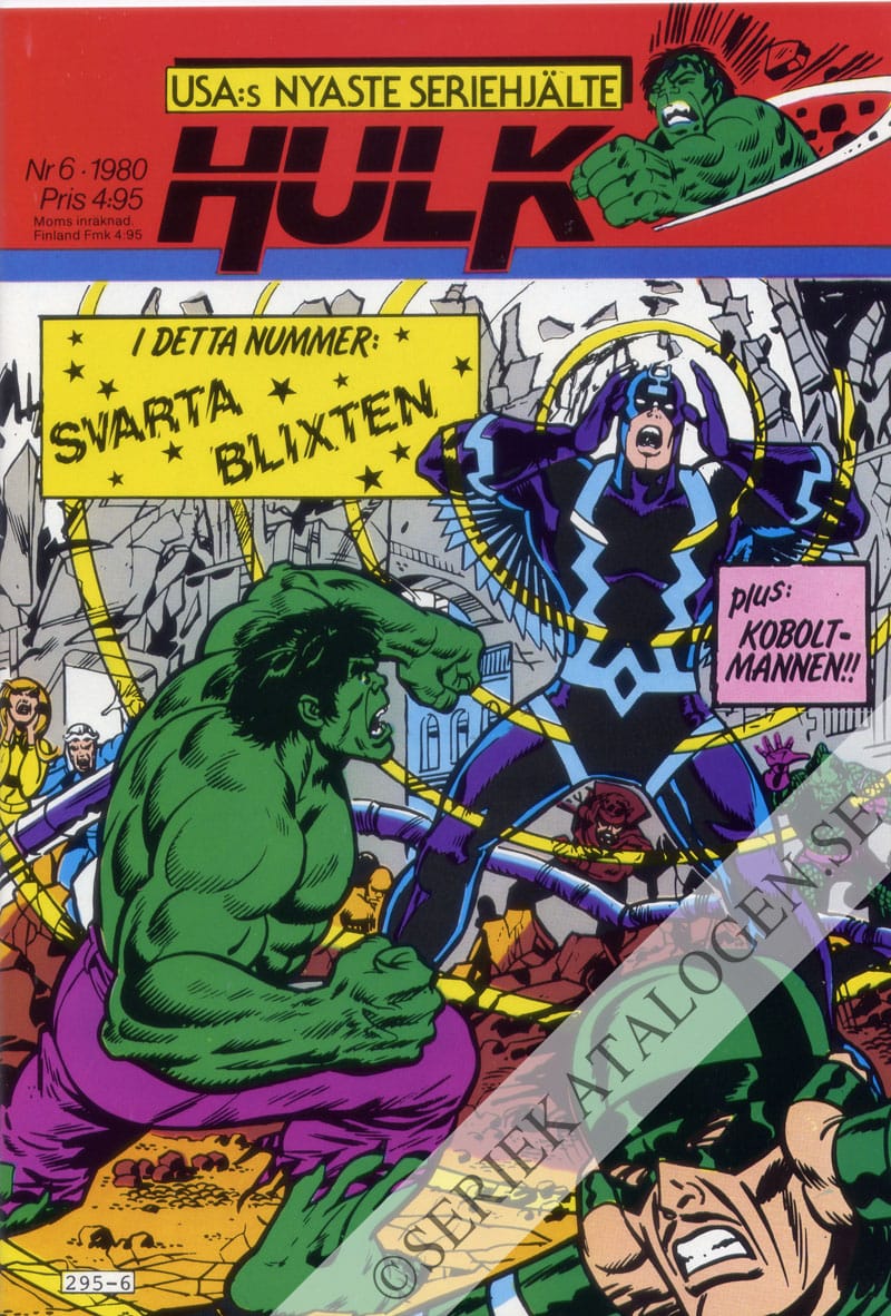Framsida på Hulk #6 (1980)