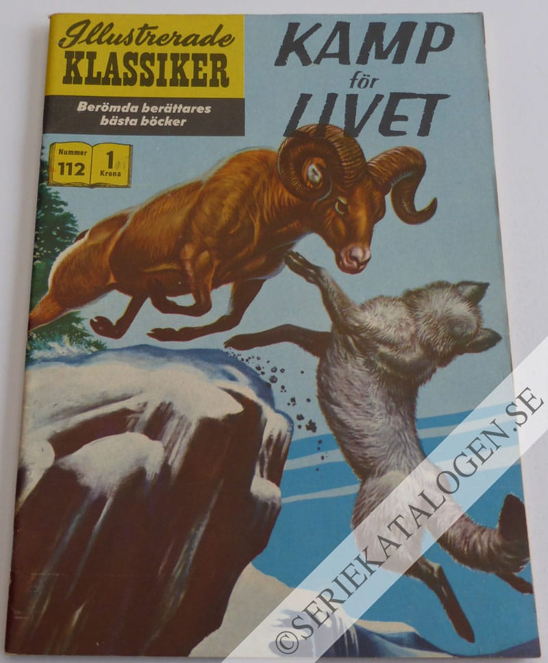 Framsida på Illustrerade Klassiker #112 - Kamp för livet (1960)