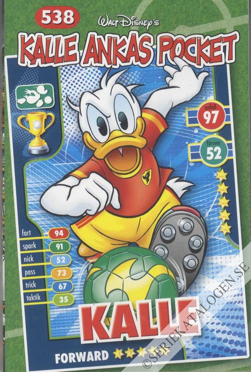 Framsida på Kalle Ankas pocket #538 - Kalle forward (2022)