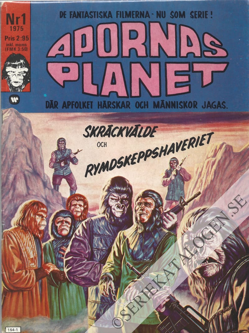 Framsida på Apornas planet #1 (1975)