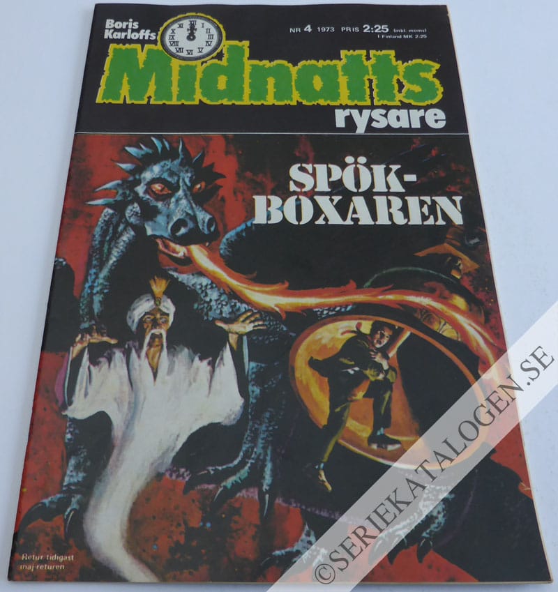 Framsida på Boris Karloffs Midnattsrysare #4 (1973)