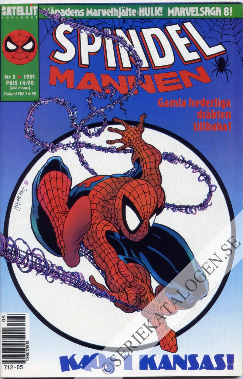 Framsida på Spindelmannen #5 (1991)