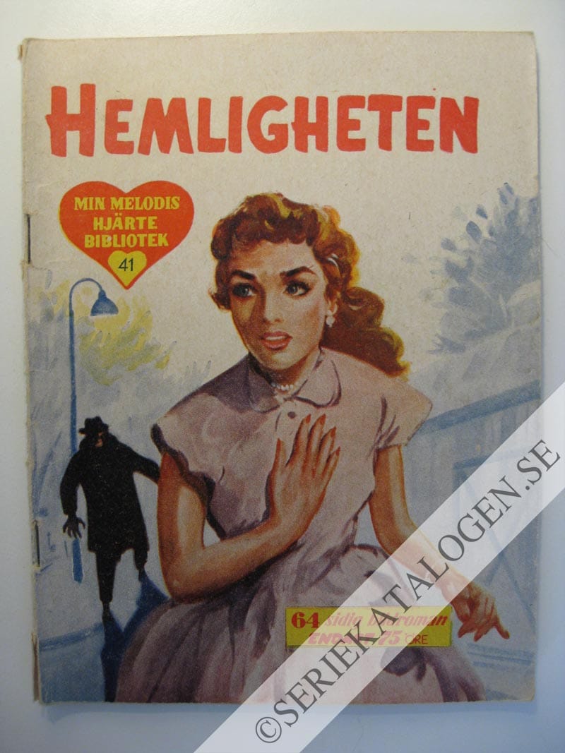 Framsida på Min melodis hjärtebibliotek Hemligheten (1956)