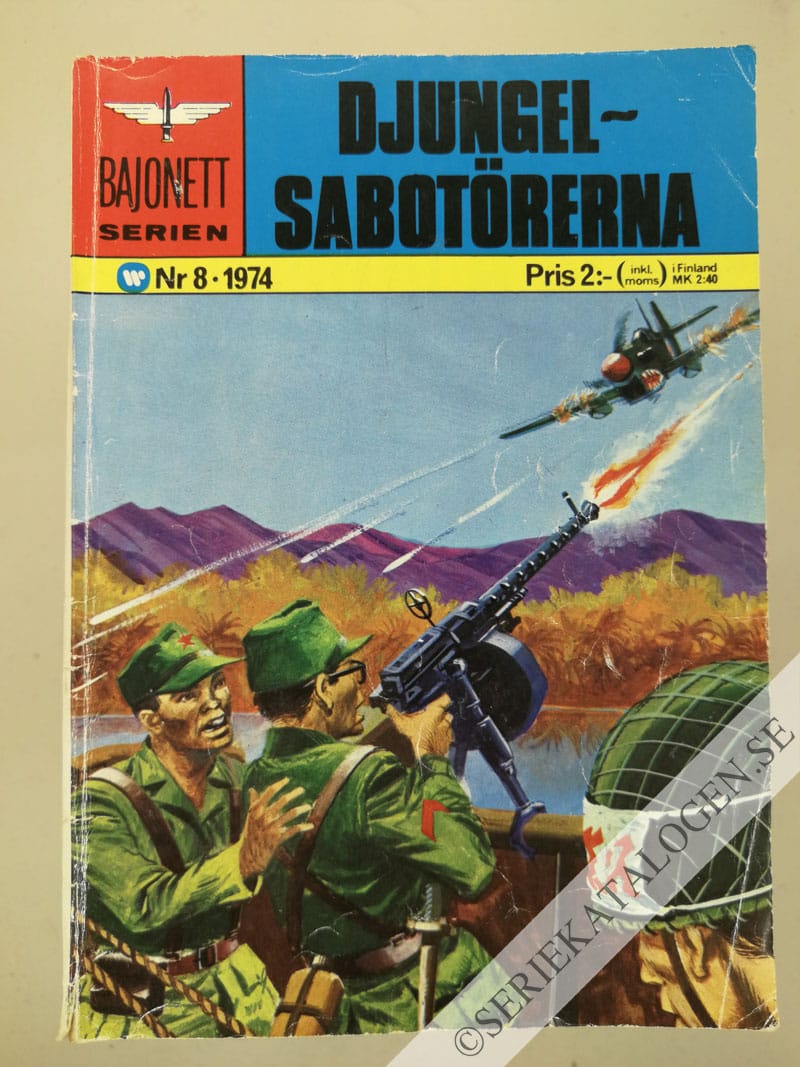 Framsida på Bajonettserien #8 - Djungelsabotörerna (1974)