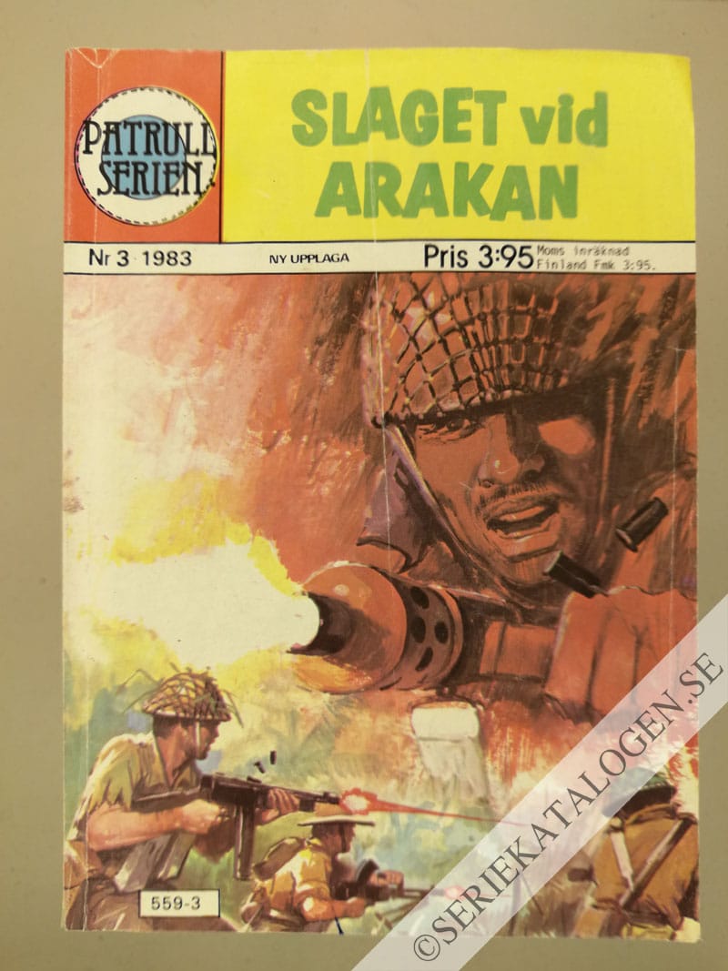 Framsida på Patrullserien #3 - Slaget vid Arakan (1983)