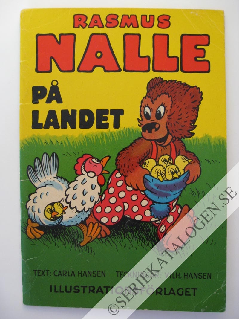 Framsida på Rasmus Nalle Rasmus Nalle på landet (1958)
