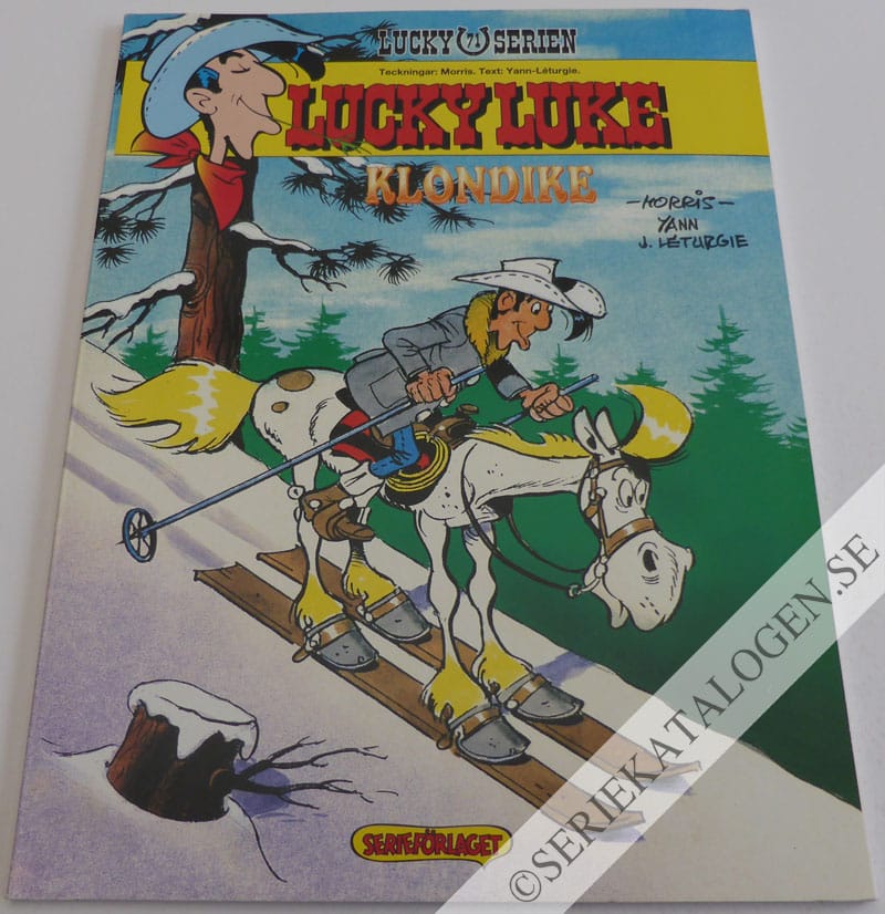 Framsida på Lucky Lukes äventyr #71 - Klondike (1996)