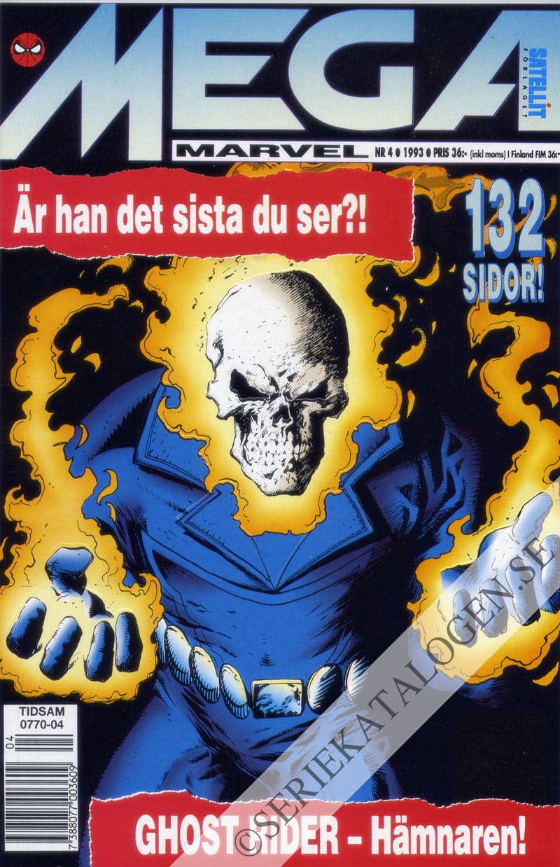 Framsida på Mega Marvel Ghost Rider (1993)