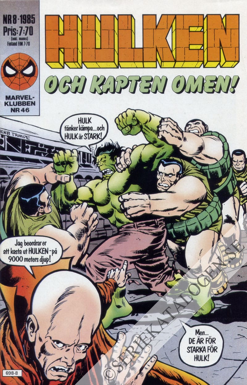 Framsida på Hulken #8 (1985)