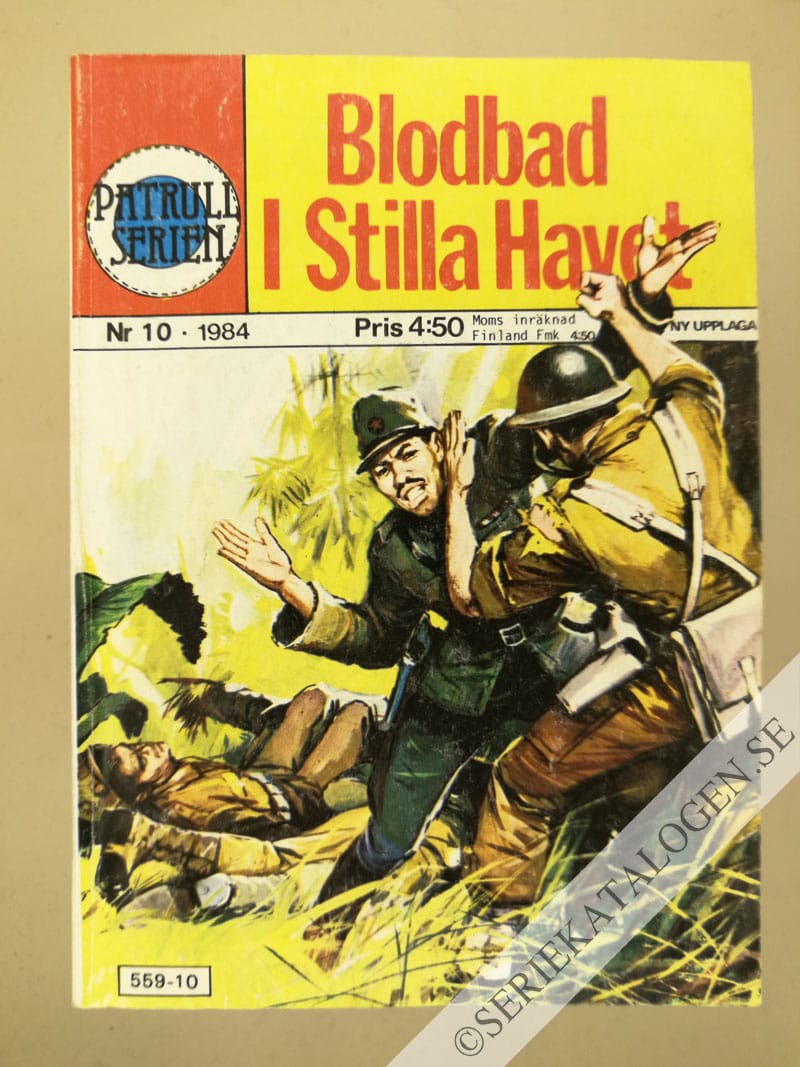 Framsida på Patrullserien #10 - Blodbad i Stilla Havet (1984)