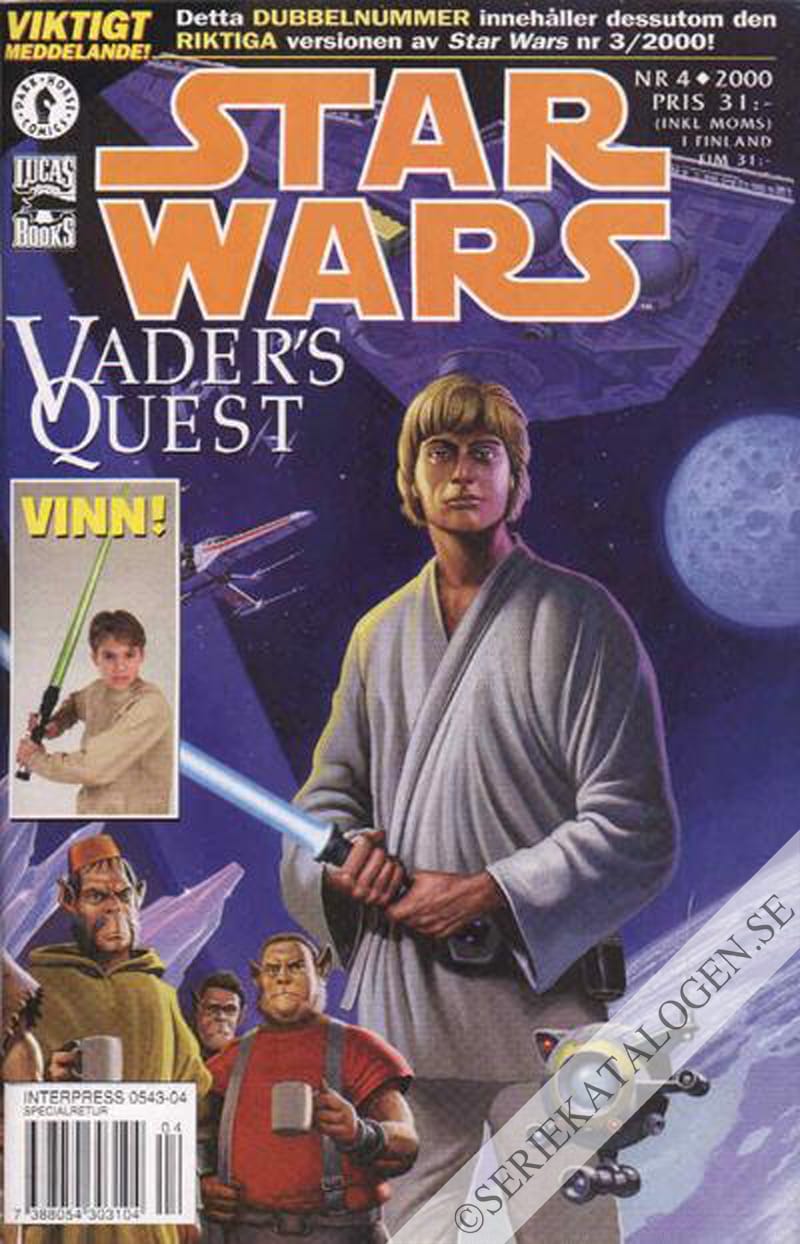 Framsida på Star Wars Vader's Quest (2000)