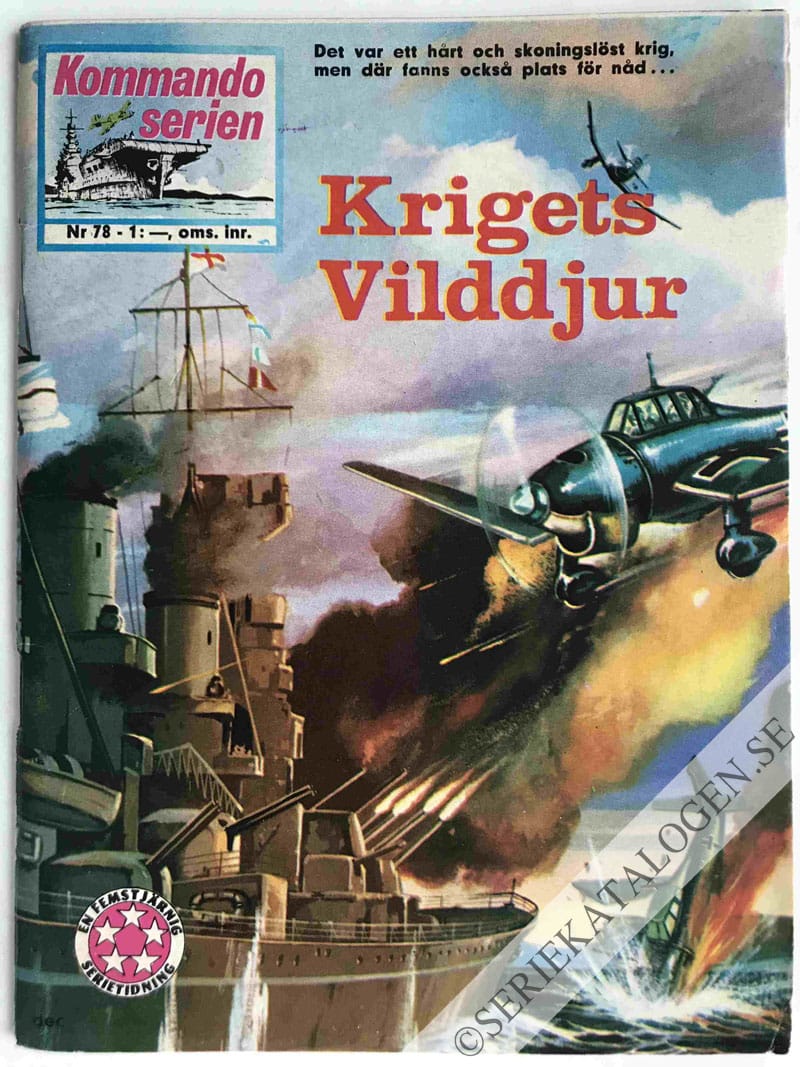 Framsida på Kommandoserien #78 - Krigets vilddjur (1965)