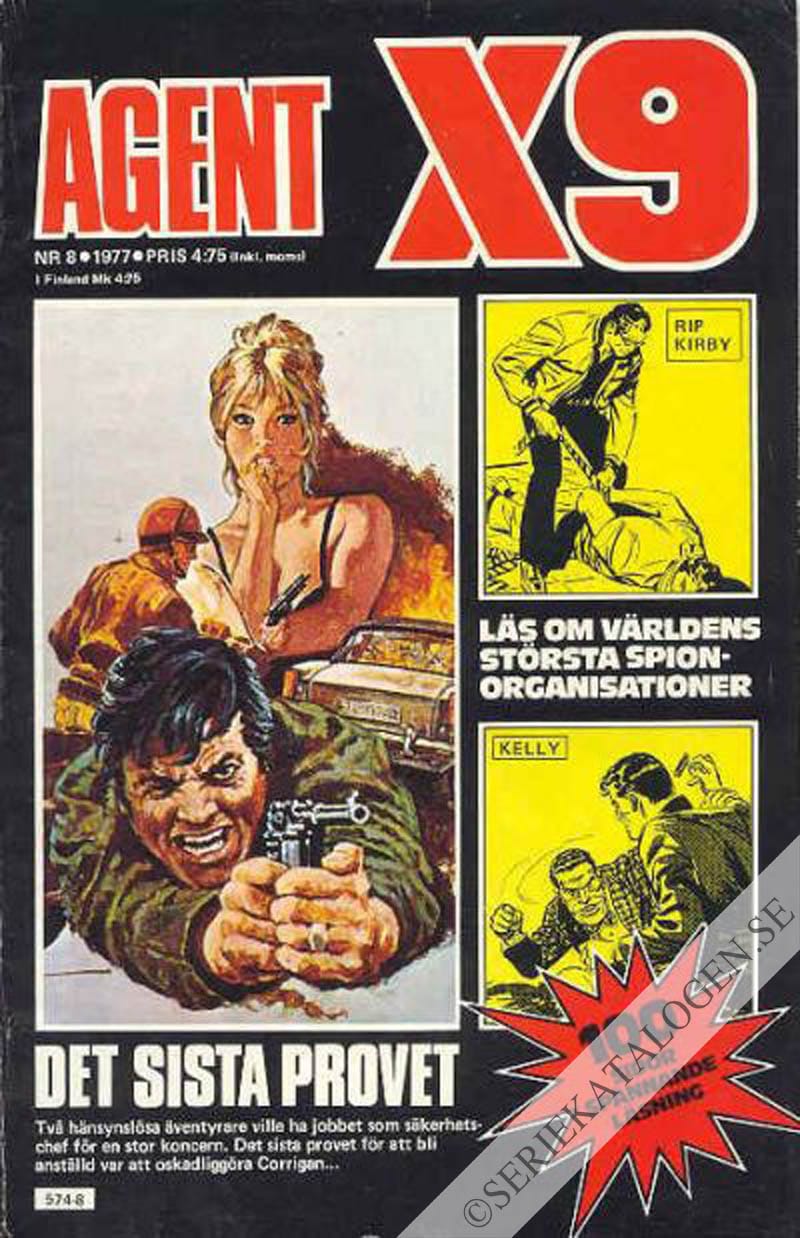 Framsida på Agent X9 #8 (1977)