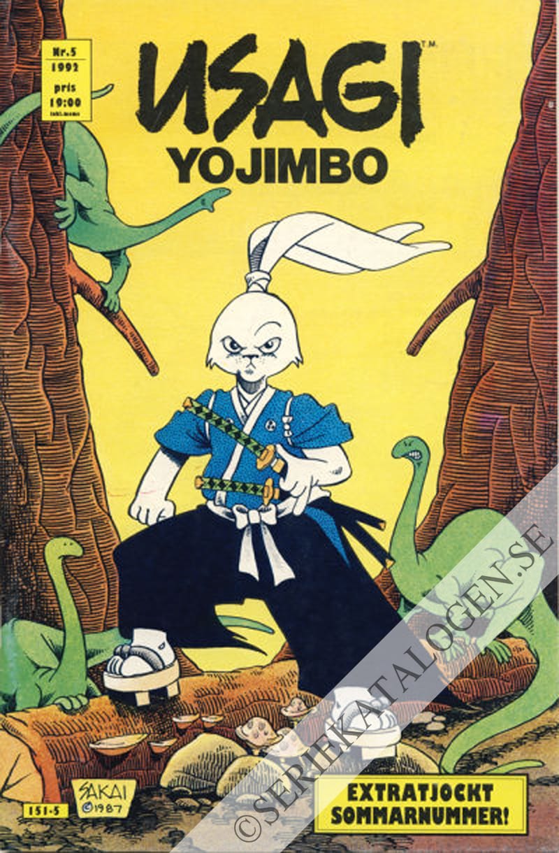 Framsida på Usagi Yojimbo #5 (1992)