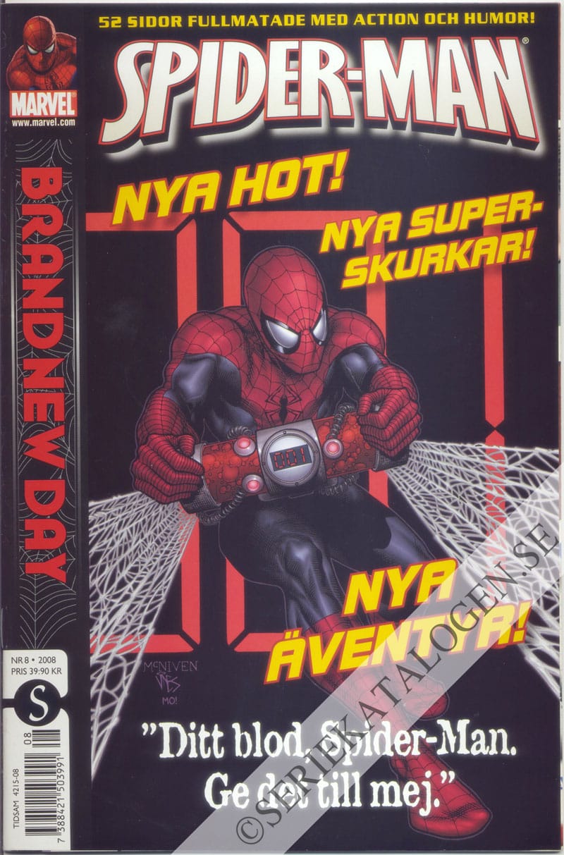 Framsida på Spider-Man #8 (2008)