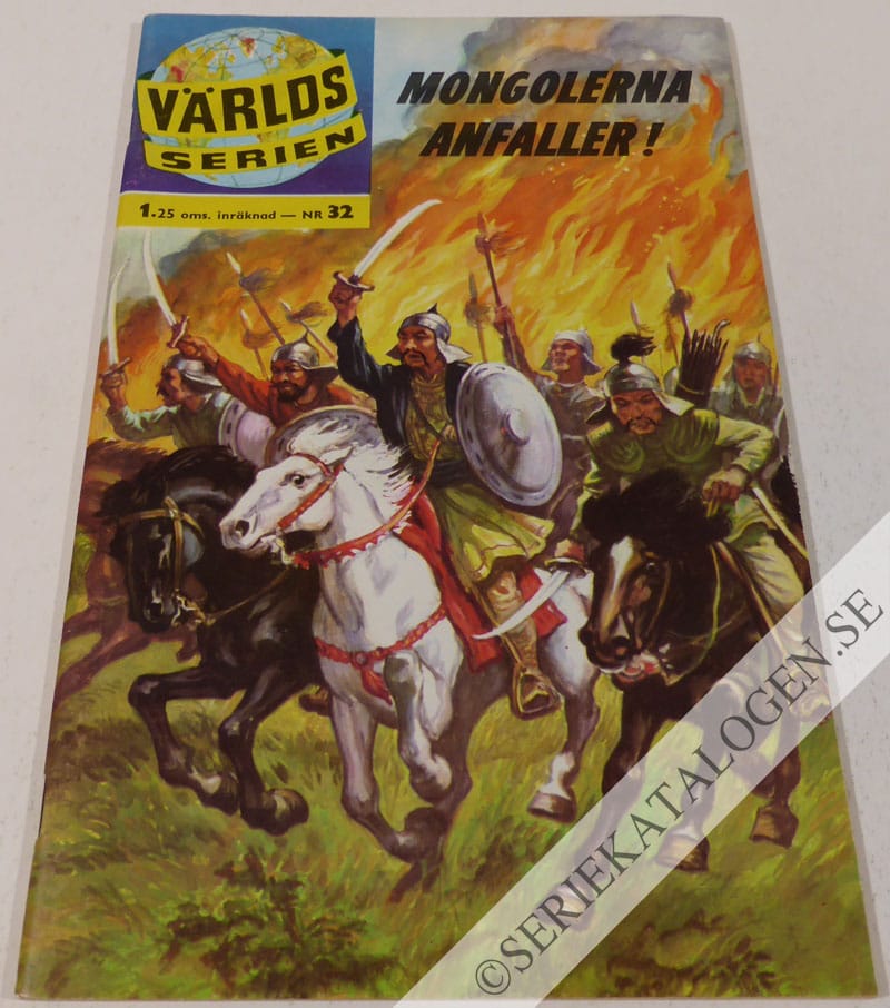 Framsida på Världsserien Mongolerna anfaller (1962)