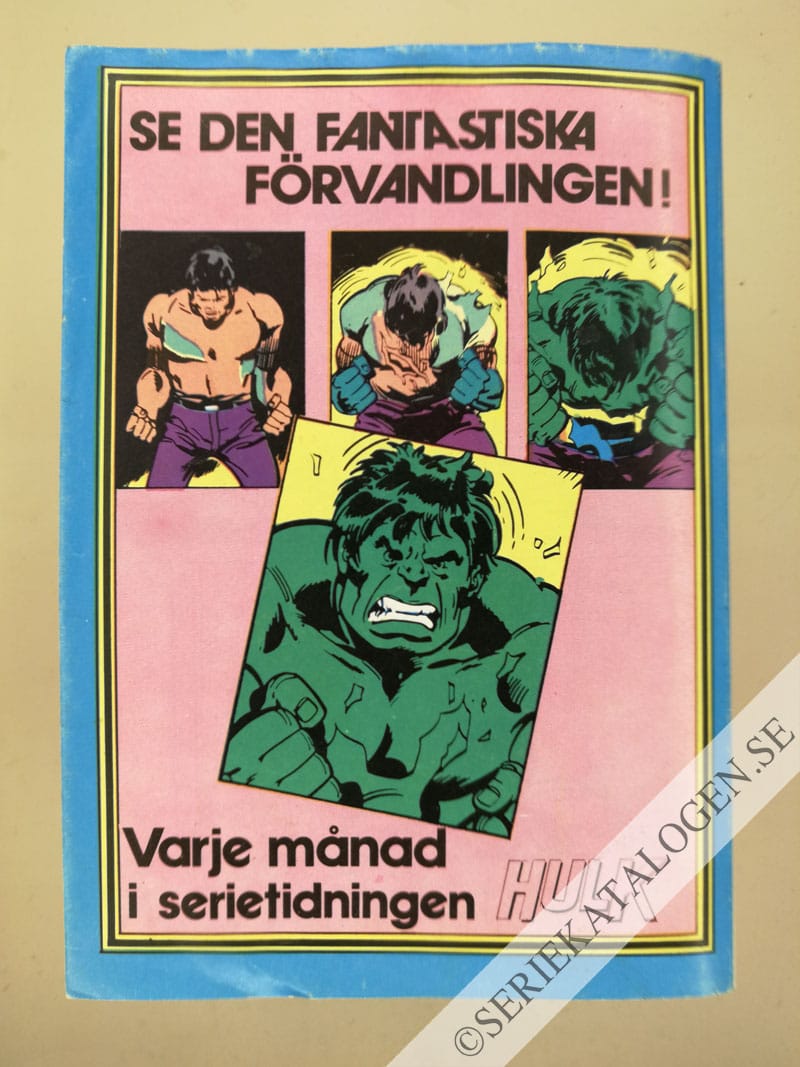 Baksida på Olycksfågeln Jim (1983)