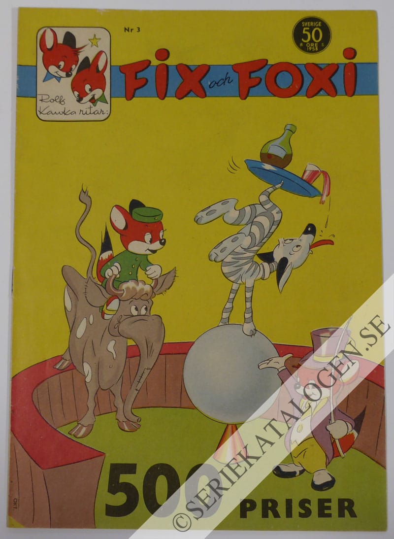 Framsida på Fix och Foxi #3 (1958)