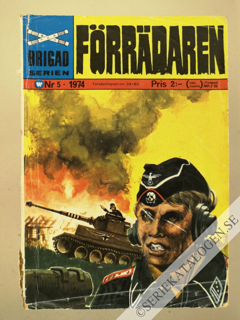 Framsida på Brigadserien Förrädaren (1974)