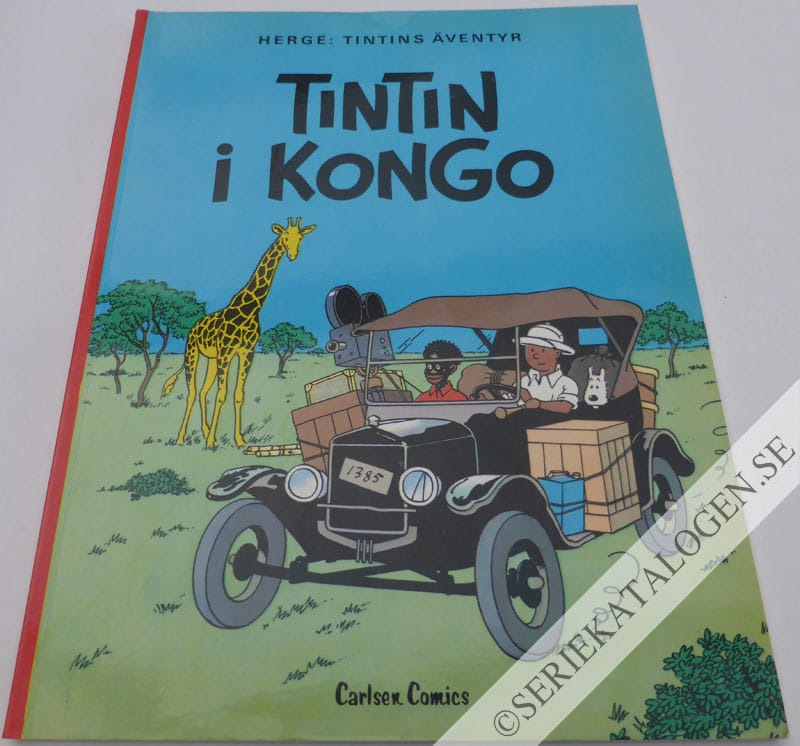 Framsida på Tintins äventyr Tintin i Kongo (1978)