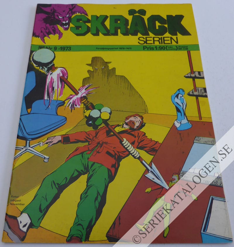 Framsida på Skräckserien #9 (1973)