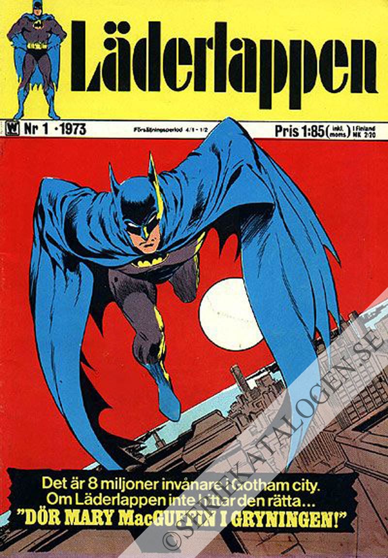 Framsida på Läderlappen och Robin #1 (1973)