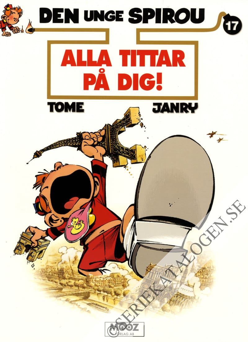 Framsida på Den unge Spirou Alla tittar på dig! (2015)