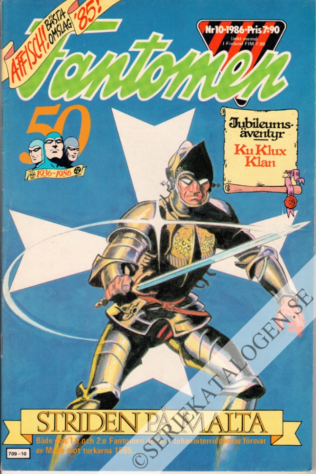 Framsida på Fantomen #10 (1986)