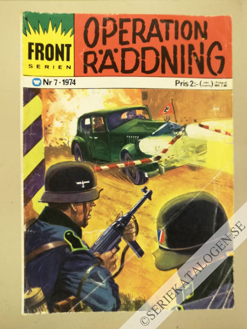 Framsida på Frontserien #7 - Operation räddning (1974)
