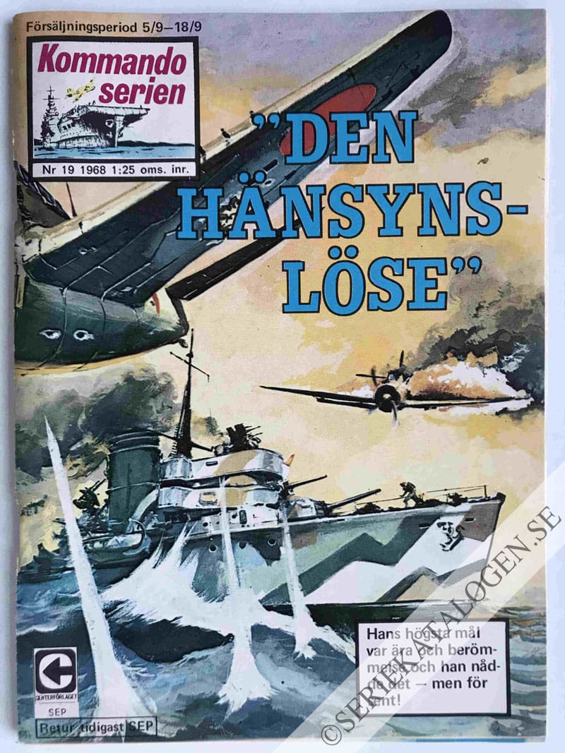 Framsida på Kommandoserien #19 - Den hänsynslöse (1968)