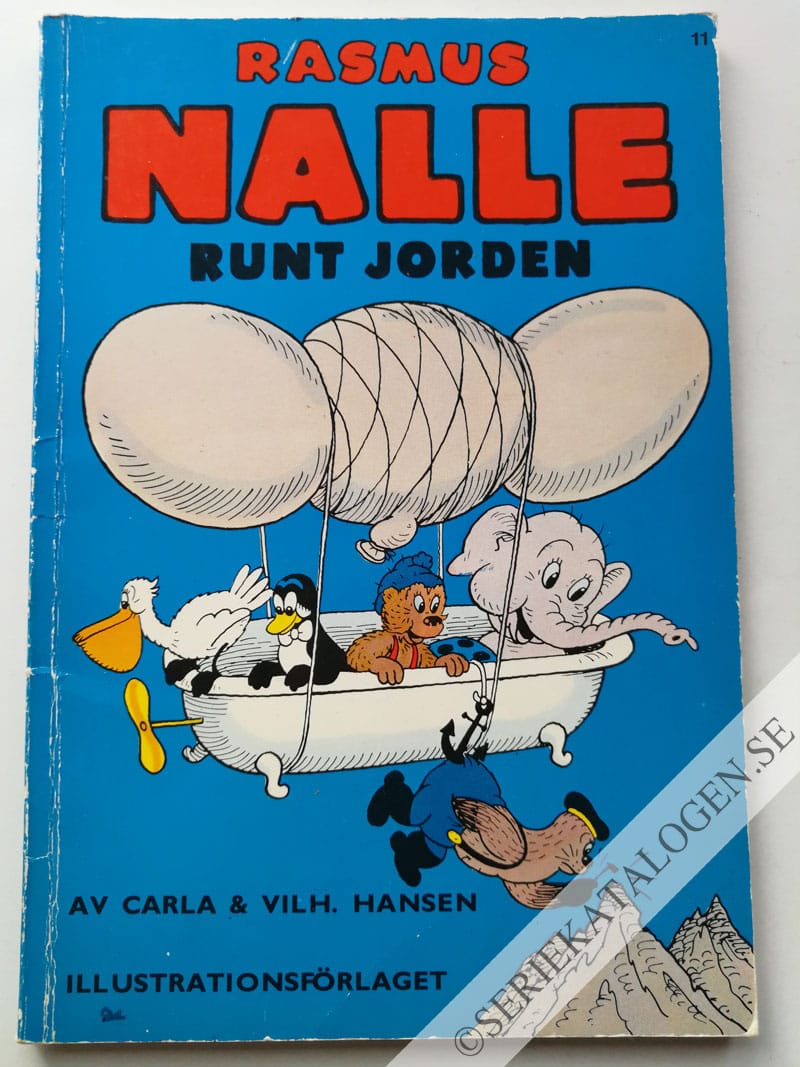 Framsida på Rasmus Nalle runt jorden (1969)