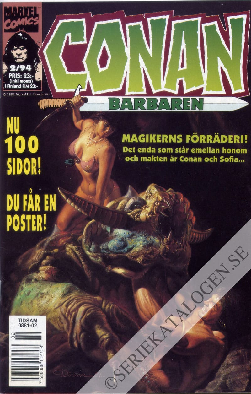Framsida på Conan barbaren #2 (1994)