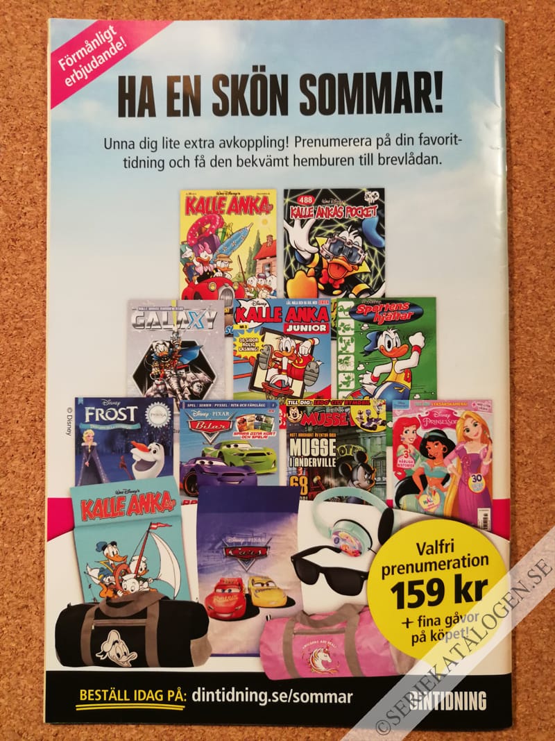 Baksida på Kalle Anka & C:o skollov presenterar: Sommarskoj (2019)