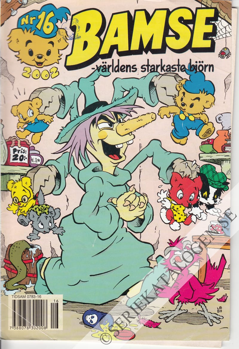Framsida på Bamse #16 (2002)