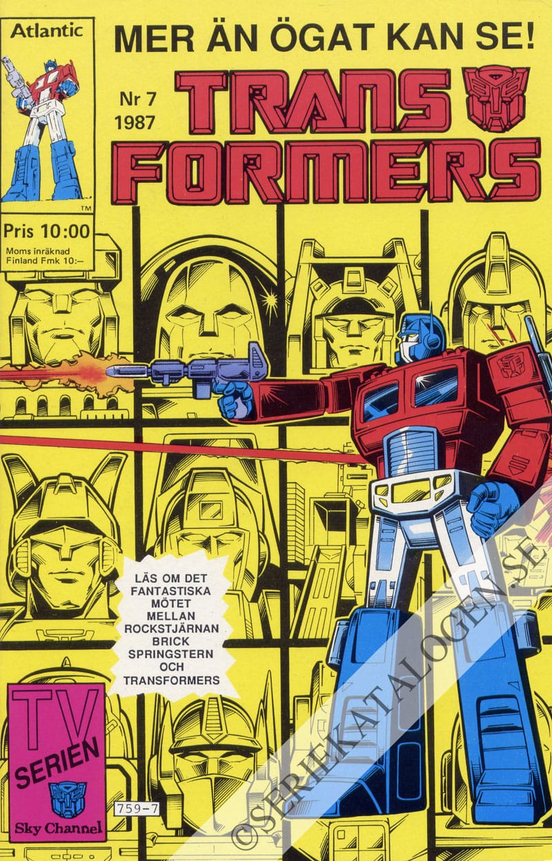 Framsida på Transformers #7 (1987)