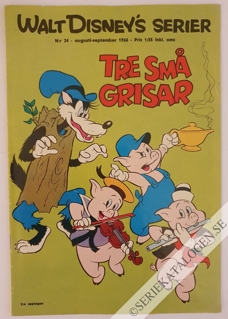 Framsida på Walt Disney's serier Tre små grisar (1966)