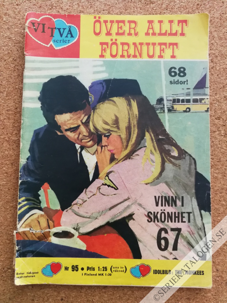 Framsida på Vi två-biblioteket #95 - Över allt förnuft (1967)