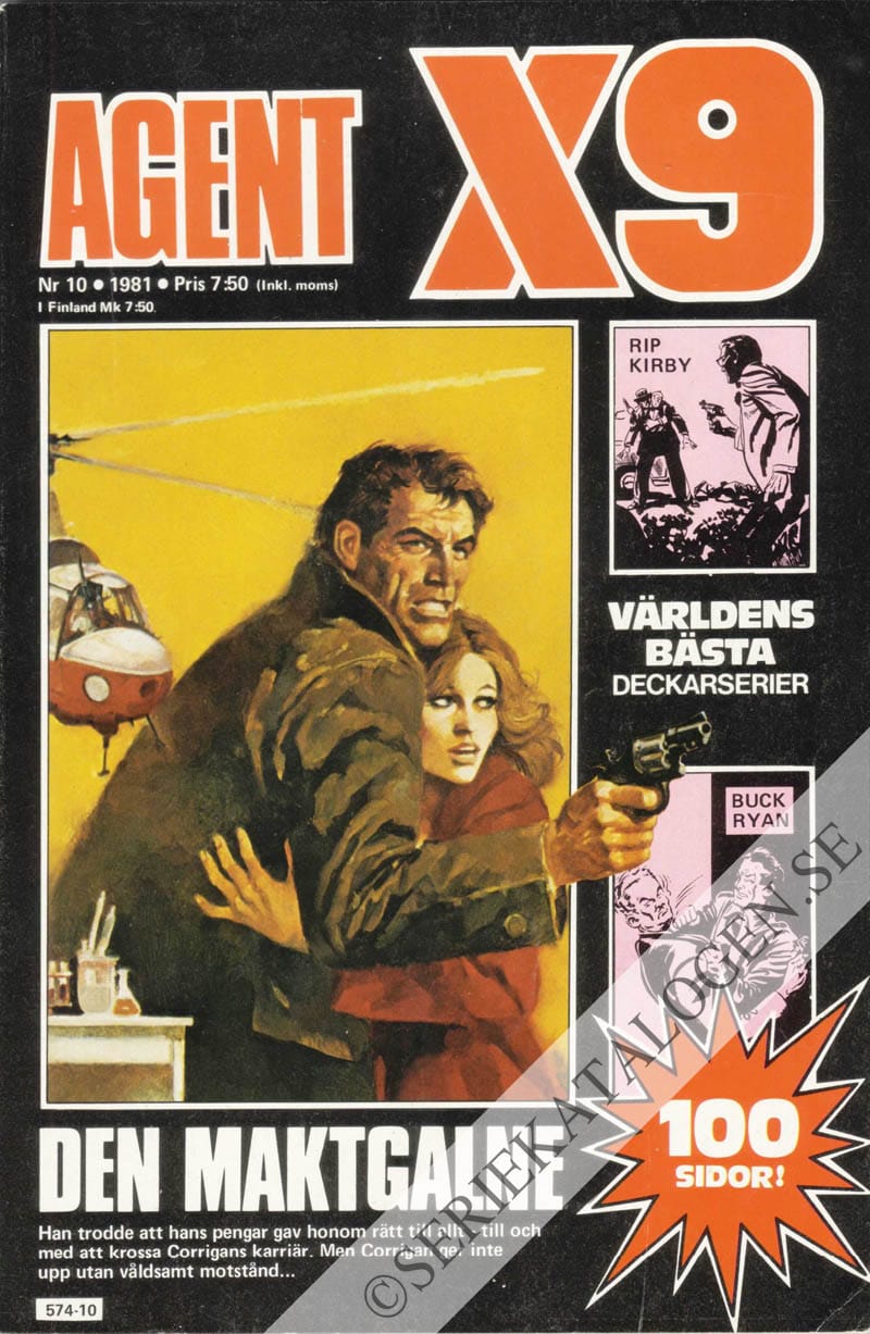 Framsida på Agent X9 #10 (1981)
