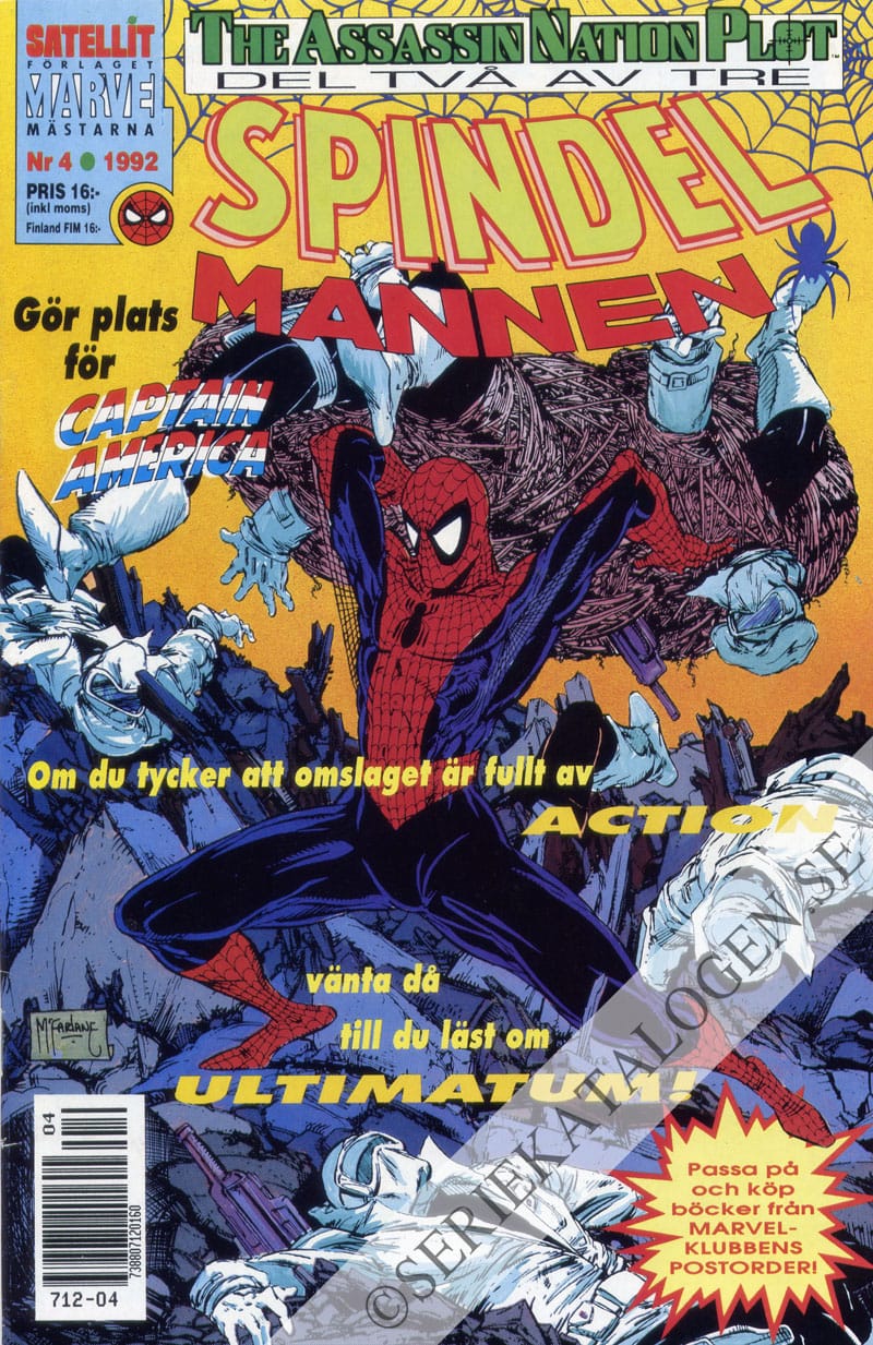 Framsida på Spindelmannen #4 (1992)