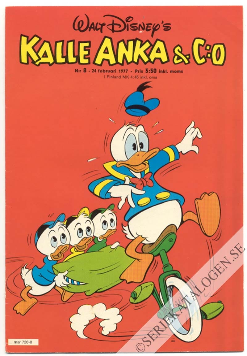 Framsida på Kalle Anka & C:o #8 (1977)