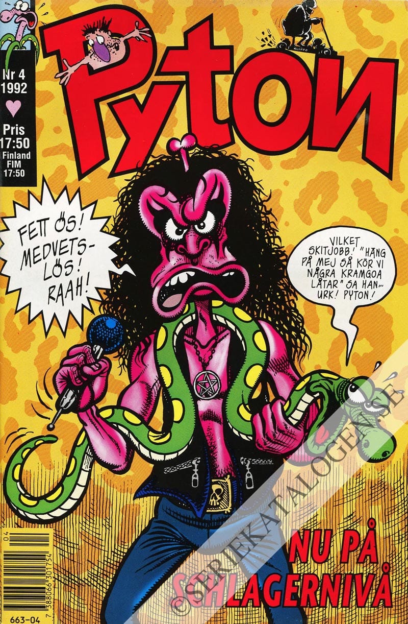 Framsida på Pyton #4 (1992)