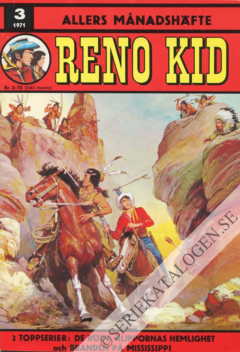 Framsida på Allers månadshäfte Reno Kid (1971)