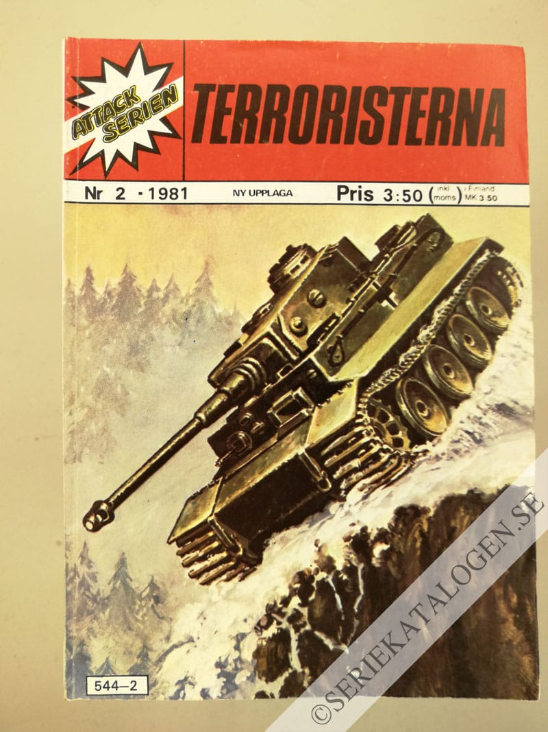 Framsida på Attackserien Terroristerna (1981)