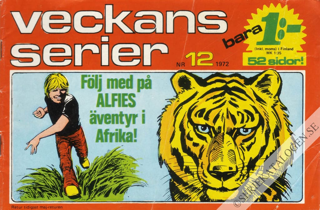 Framsida på Veckans serier #12 (1972)