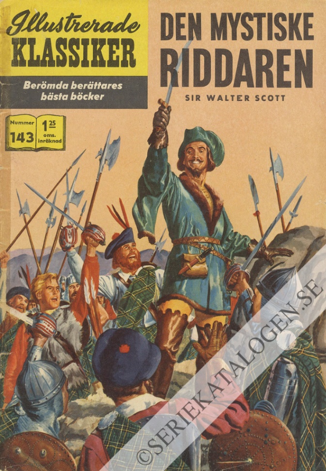 Framsida på Illustrerade Klassiker #143 - Den mystiske riddaren (1962)