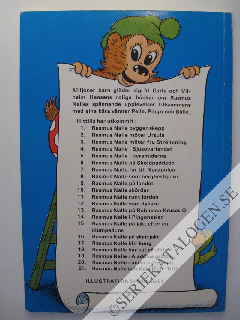 Baksida på Rasmus Nalle och Kalle Tuff-Tuff (1970)